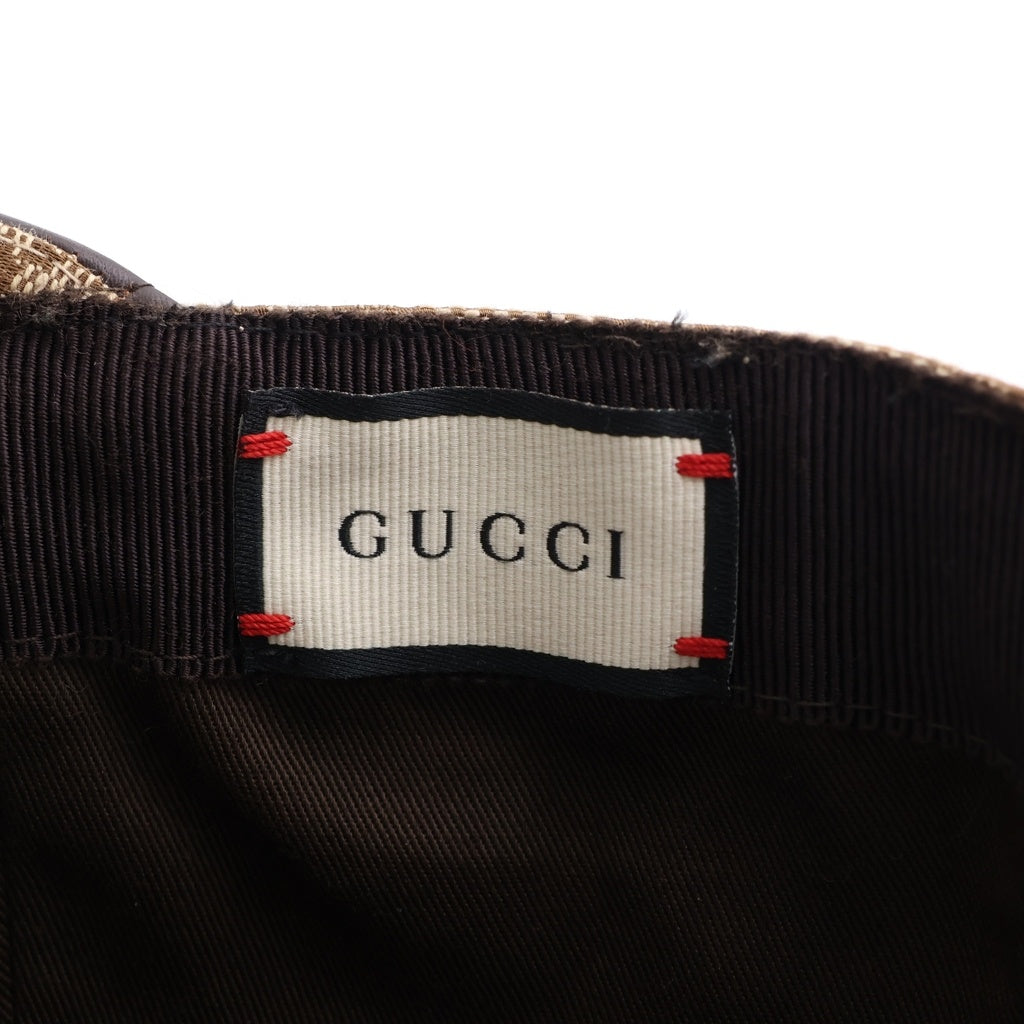 GUCCI(グッチ) GGキャンバス ジャガード ベースボールキャップ 帽子 ブラウン/ベージュ 200035 レディース