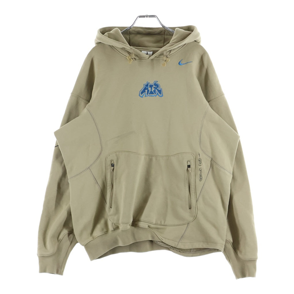 OFF-WHITE(オフホワイト) ×NIKE AS M NRG FLC HOODIE ナイキ ロゴ刺繍 スウェット プルオーバー パーカー ベージュ DN1760-247