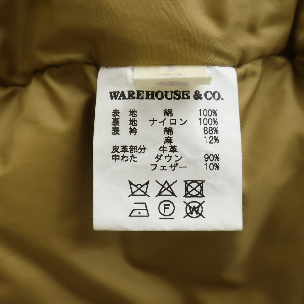 WAREHOUSE(ウェアハウス) 2127 DUCK DOWN JACKET ダック ダウン ジャケット カーキ