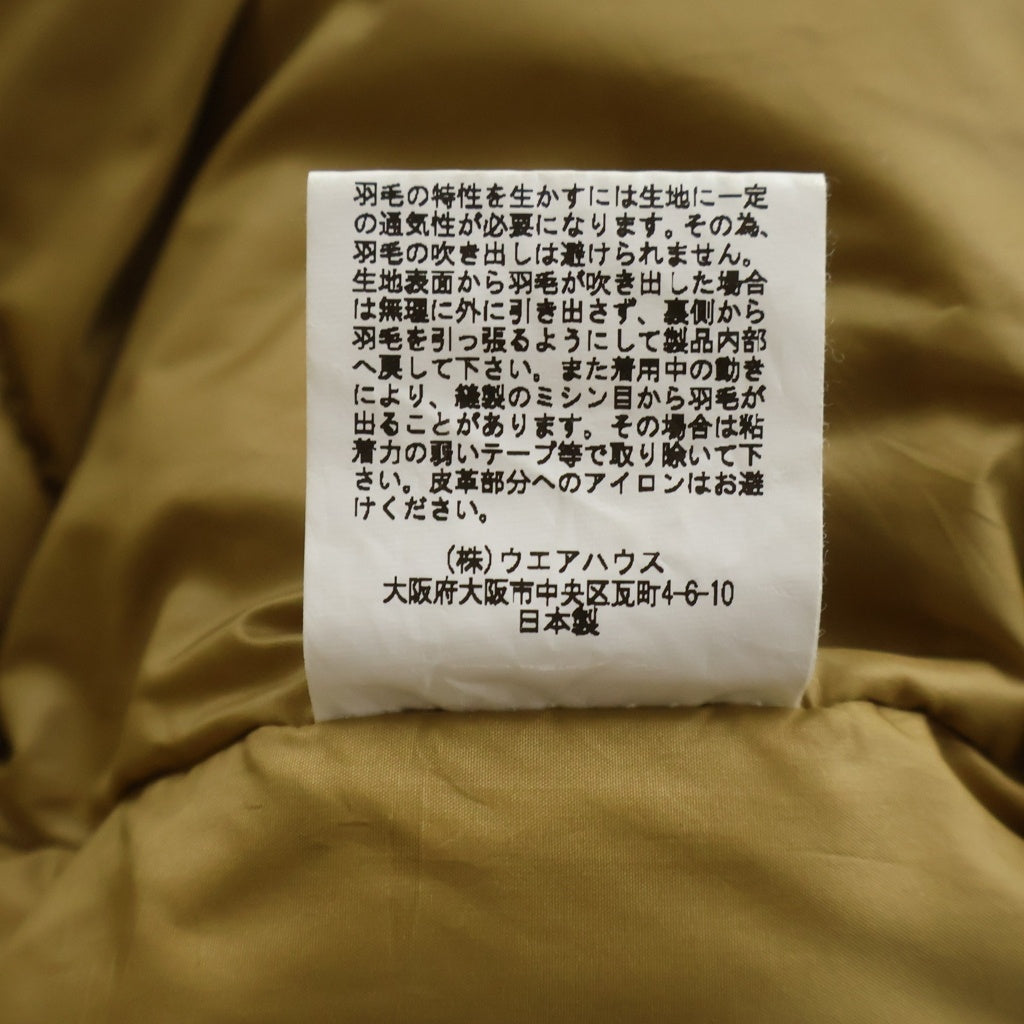 WAREHOUSE(ウェアハウス) 2127 DUCK DOWN JACKET ダック ダウン ジャケット カーキ