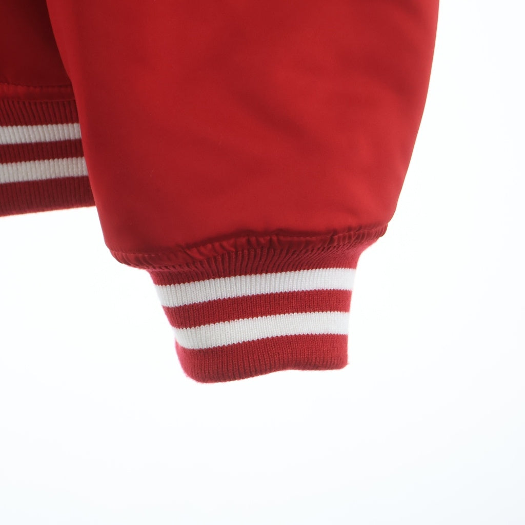 SUPREME(シュプリーム) 24AW ×MITCHELL&NESS Satin Varsity Jacket ミッチェルアンドネス サテンバーシティジャケット レッド