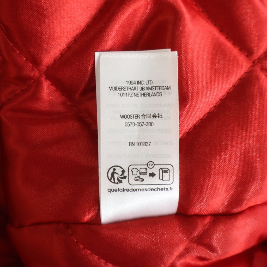 SUPREME(シュプリーム) 24AW ×MITCHELL&NESS Satin Varsity Jacket ミッチェルアンドネス サテンバーシティジャケット レッド