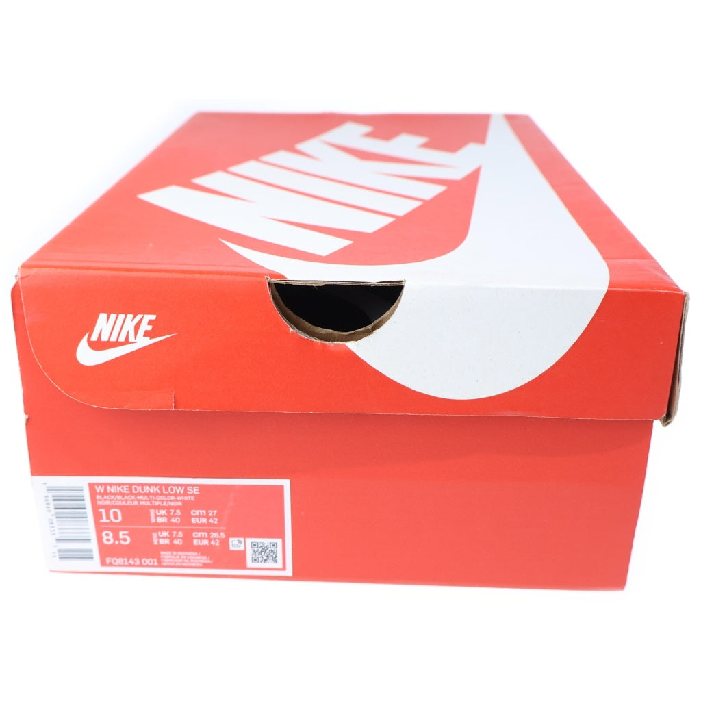 NIKE(ナイキ) WMNS DUNK LOW SE JUST DO IT ウィメンズ ダンク ジャスト ドゥ イット ローカットスニーカー ホワイト/ブラック US10/27cm FQ8143-001
