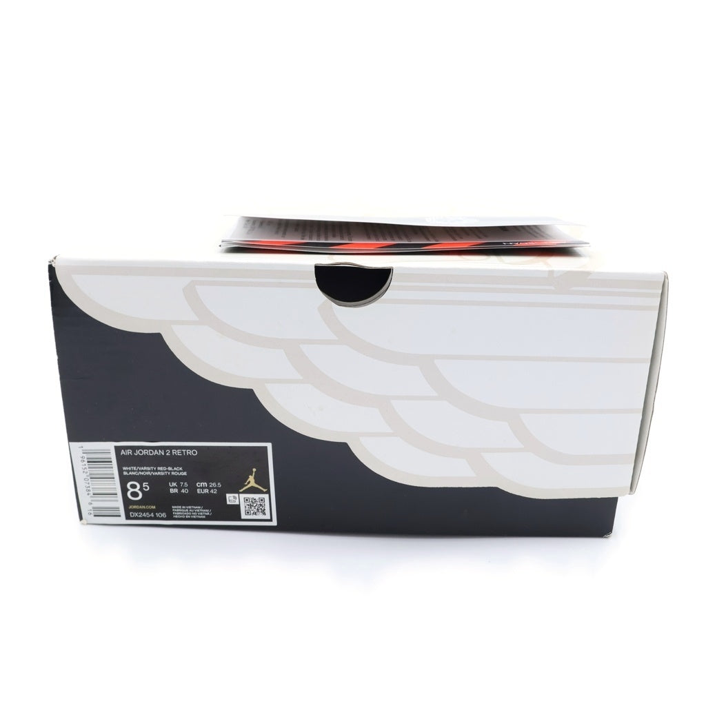 NIKE(ナイキ) AIR JORDAN 2 OG CHICAGO 2022 DX2454-106 エアジョーダン2 シカゴ ハイカットスニーカー ホワイト/ブラック/レッド US8.5/26.5cm DX2454-106