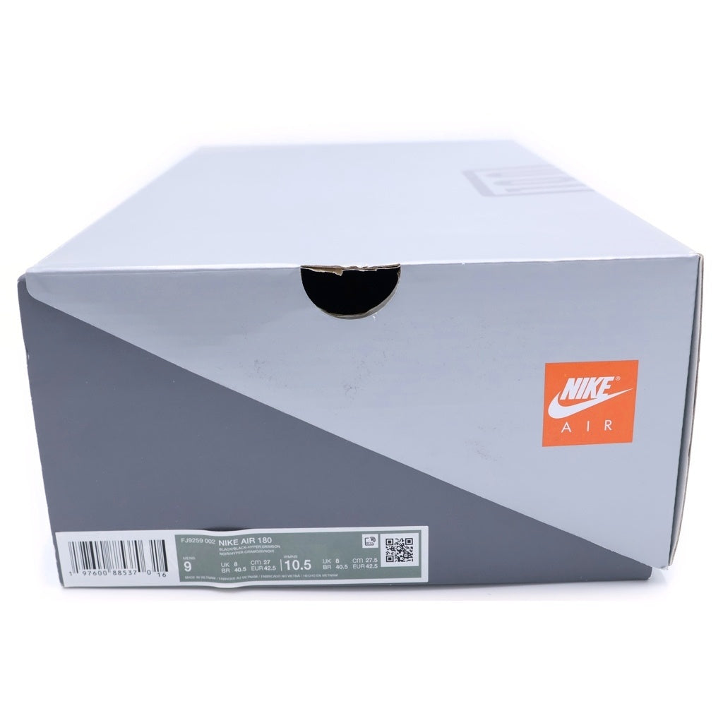 NIKE(ナイキ) AIR 180 BLACK AND HYPER CRIMSON エアー180 ハイパークリムゾン ローカットスニーカー ブラック US9/27cm FJ9259-002
