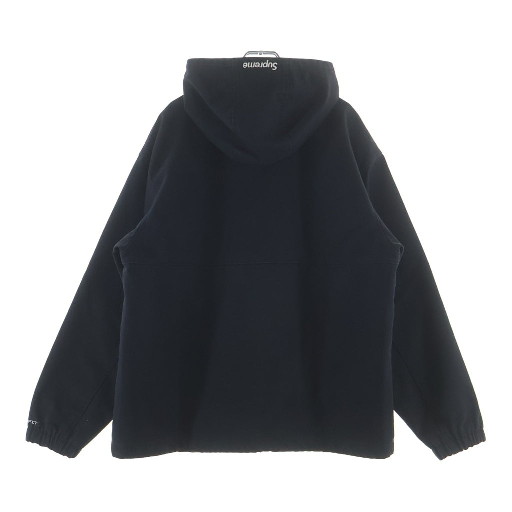 NIKE ACG(ナイキエーシージー) 22AW ×Denim Pullover シュプリーム ロゴ刺繍 デニム ハーフジップ プルオーバー パーカー ジャケット ブラック DO7198-010