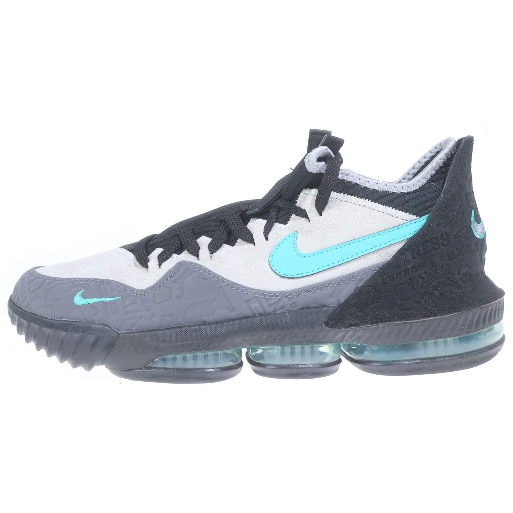 NIKE(ナイキ) ×atmos LEBRON 16 LOW AC アトモス レブロン16 ローカットスニーカー グレー/ブルー US10.5/28.5cm CD9471-003
