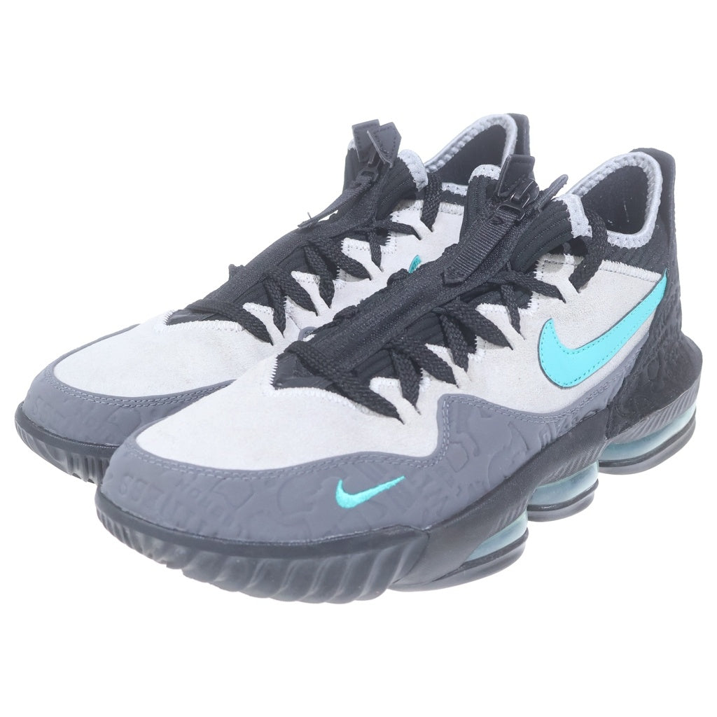 NIKE(ナイキ) ×atmos LEBRON 16 LOW AC アトモス レブロン16 ローカットスニーカー グレー/ブルー US10.5/28.5cm CD9471-003