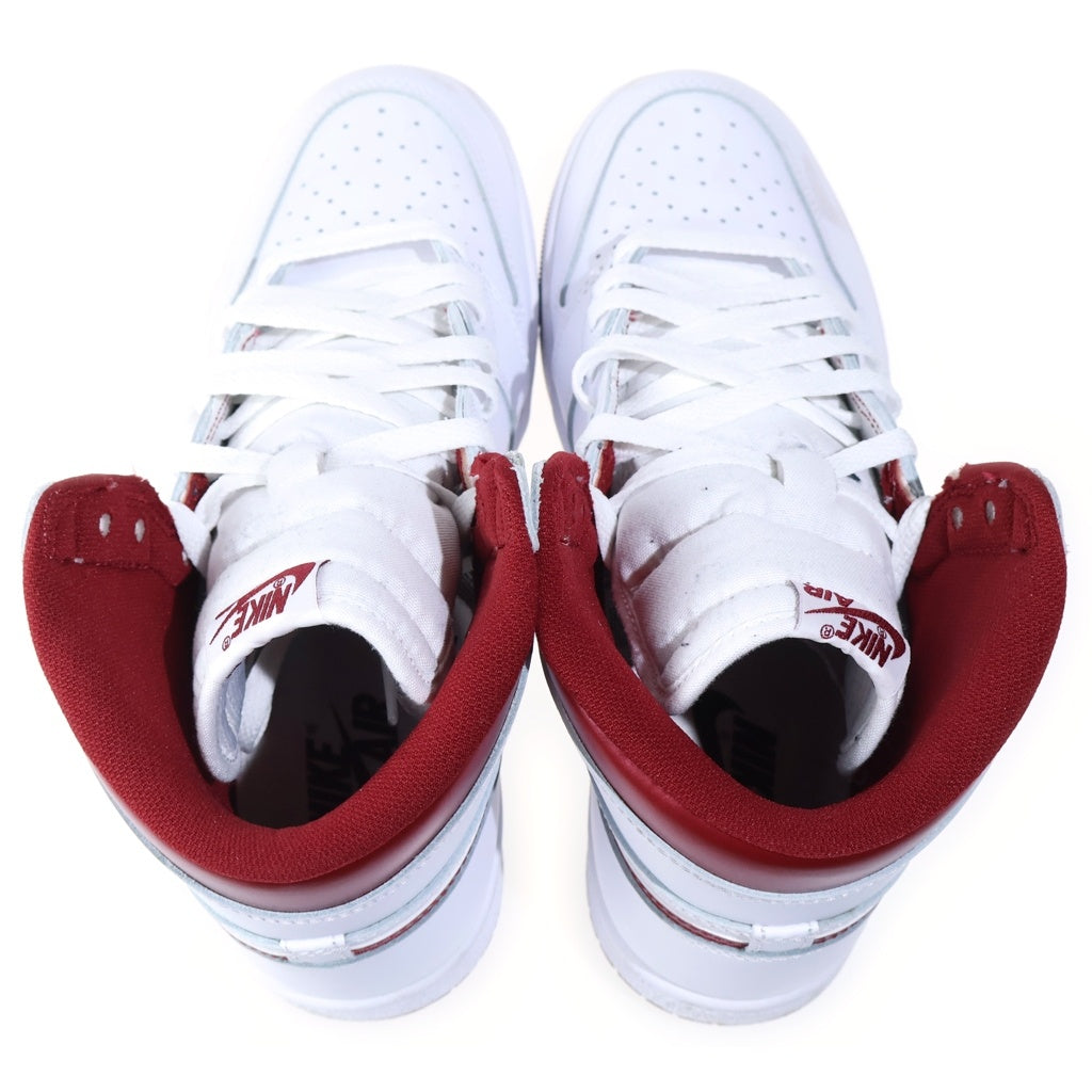 NIKE(ナイキ) AIR JORDAN 1 HIGH 85 METALLIC BURGUNDY エアジョーダン1 85 ハイカットスニーカー メタリックバーガンディ ホワイト/レッド US10.5/28.5cm BQ4422-161
