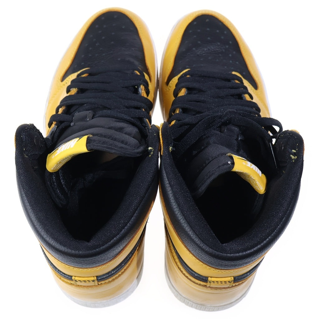 NIKE(ナイキ) AIR JORDAN 1 RETRO HIGH OG Pollen エアジョーダン 1 パラン ハイカットスニーカー ブラック/イエロー US10.5/28.5cm 555088-701