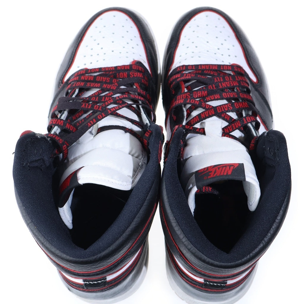 NIKE(ナイキ) AIR JORDAN1 HIGH OG BLOOD LINEエアジョーダン1 ハイカットスニーカー ブラッドライン ブラック/レッド US10.5/28.5cm 555088-062