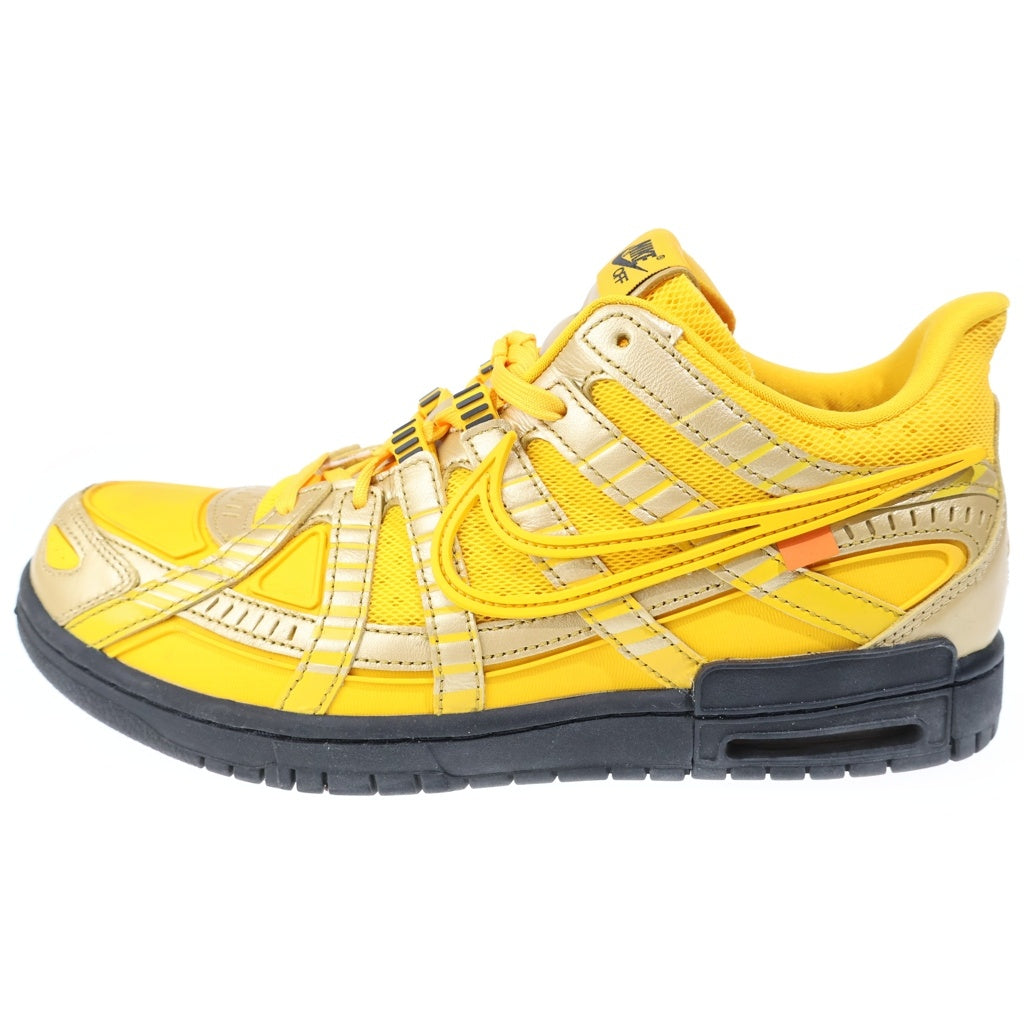NIKE(ナイキ) ×OFF-WHITE AIR RUBBER DUNK LOW UNIVERSITY GOLD オフホワイト ラバーダンク ローカットスニーカー イエロー US10.5/28.5cm CU6015-700
