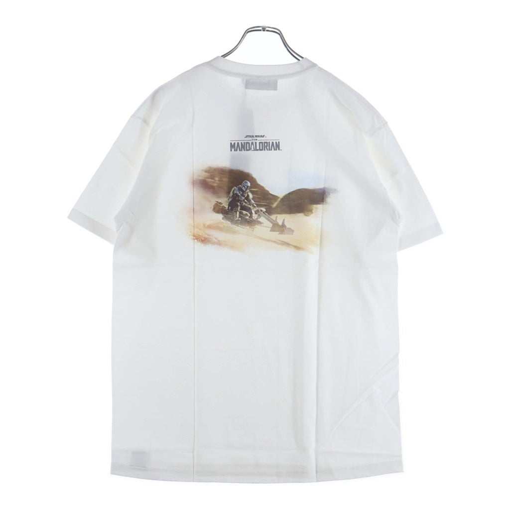WIND AND SEA(ウィンダンシー) 24SS ×STARWARS THE MANDALORIAN TEE スターウォーズ ザ・マンダロリアン プリント クルーネック 半袖Tシャツ カットソー ホワイト WDS-C-STWM-25-Q1-11
