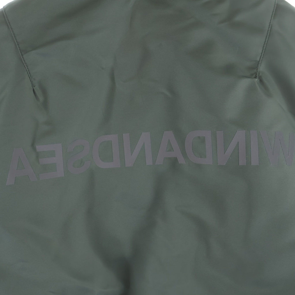 WIND AND SEA(ウィンダンシー) 19AW WDS REVERSIBLE MA-1 ロゴ リバーシブル MA-1 フライトジャケット カーキ/オレンジ WDS-19A-JK-07