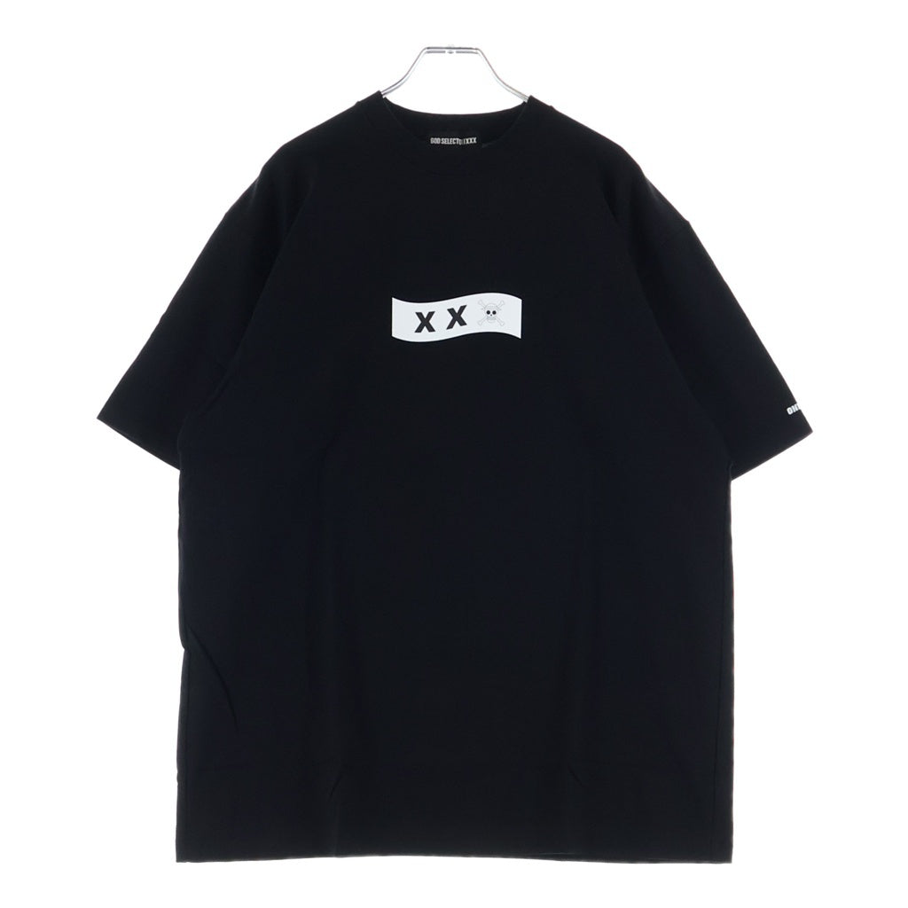 GOD SELECTION XXX(ゴッドセレクショントリプルエックス) 21SS ×Onepiece SS Tee ワンピース 麦わらの一味 海賊旗 半袖Tシャツ ブラック GX-S21-OPST-04