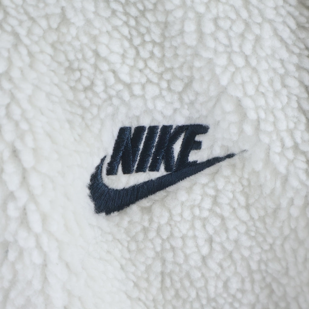NIKE(ナイキ) VM SWOOSH FULL ZIP JACKET スウッシュ フルジップ リバーシブル ボアジャケット ホワイト/ネイビー BQ6546-114