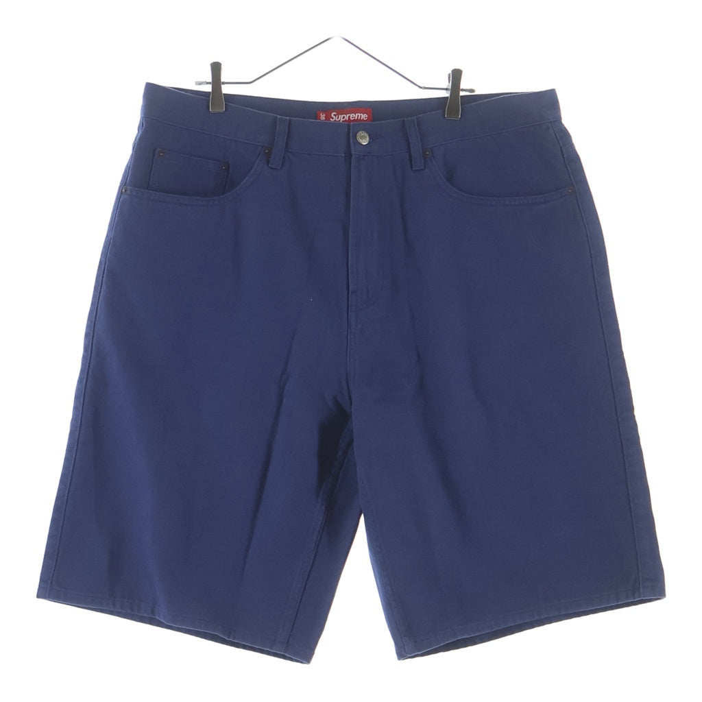 SUPREME(シュプリーム) 24SS Baggy Denim Short バックロゴ刺繍 バギー デニム ショートパンツ ハーフパンツ ショーツ ネイビー