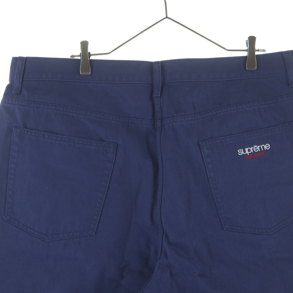 SUPREME(シュプリーム) 24SS Baggy Denim Short バックロゴ刺繍 バギー デニム ショートパンツ ハーフパンツ ショーツ ネイビー