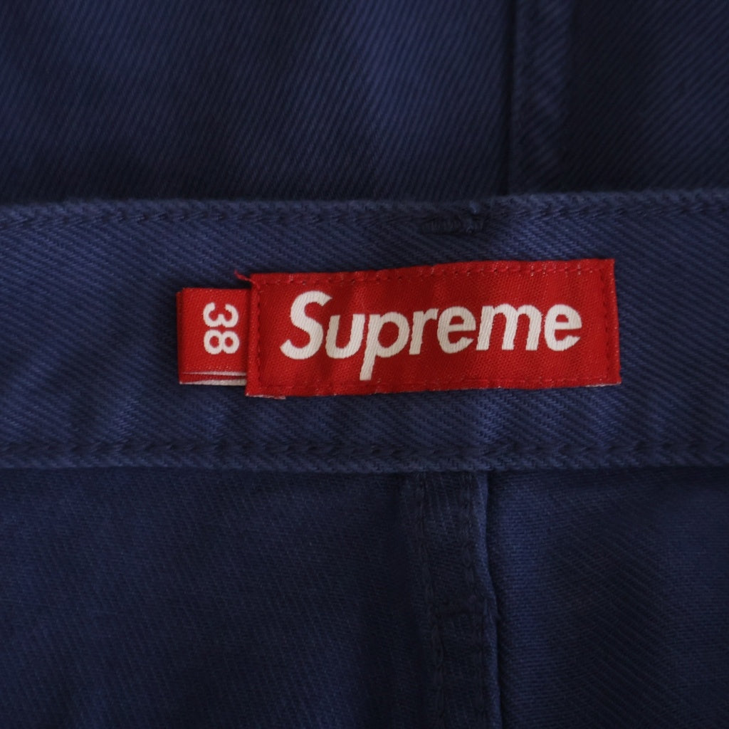 SUPREME(シュプリーム) 24SS Baggy Denim Short バックロゴ刺繍 バギー デニム ショートパンツ ハーフパンツ ショーツ ネイビー