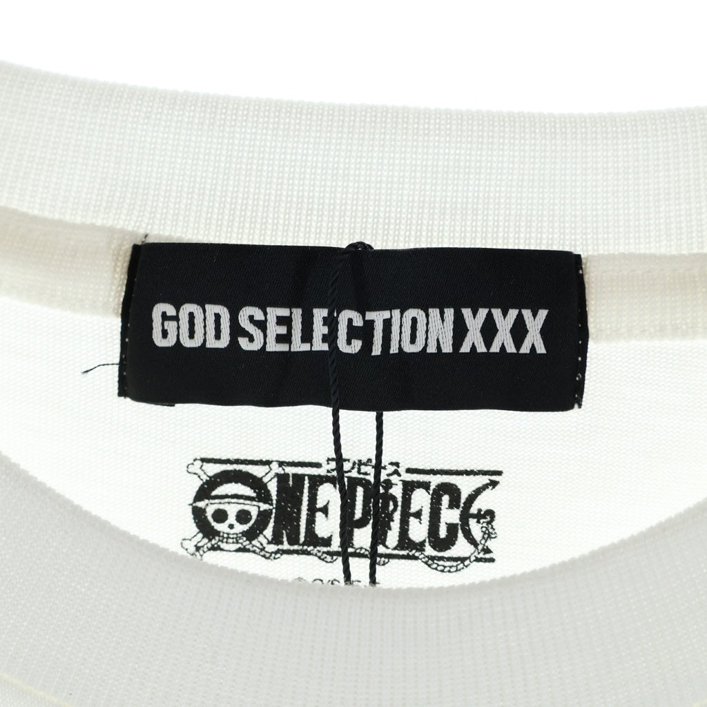 GOD SELECTION XXX(ゴッドセレクショントリプルエックス) 21SS ×Onepiece Sabo SS Tee ワンピース サボ フォト 半袖Tシャツ ホワイト GX-S21-OPST-03