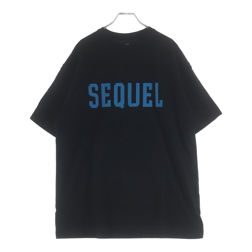 SEQUEL(シークエル) 22AW ロゴプリント クルーネック 半袖Tシャツ カットソー ブラック SQ-22AW-ST-12
