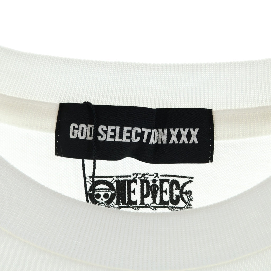GOD SELECTION XXX(ゴッドセレクショントリプルエックス) 21SS ×Onepiece SS Tee ワンピース モンキー D ルフィ 半袖Tシャツ ホワイト GX-S21-OPST-01