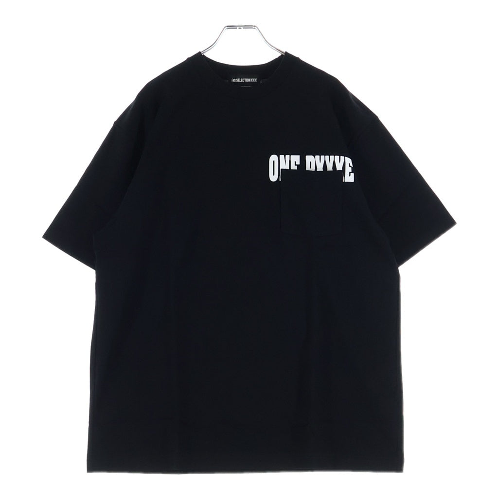 GOD SELECTION XXX(ゴッドセレクショントリプルエックス) 22AW ×Onepiece Pocket SS Tee ワンピース ロゴポケット 半袖Tシャツ ブラック GX-A22-OPST-01