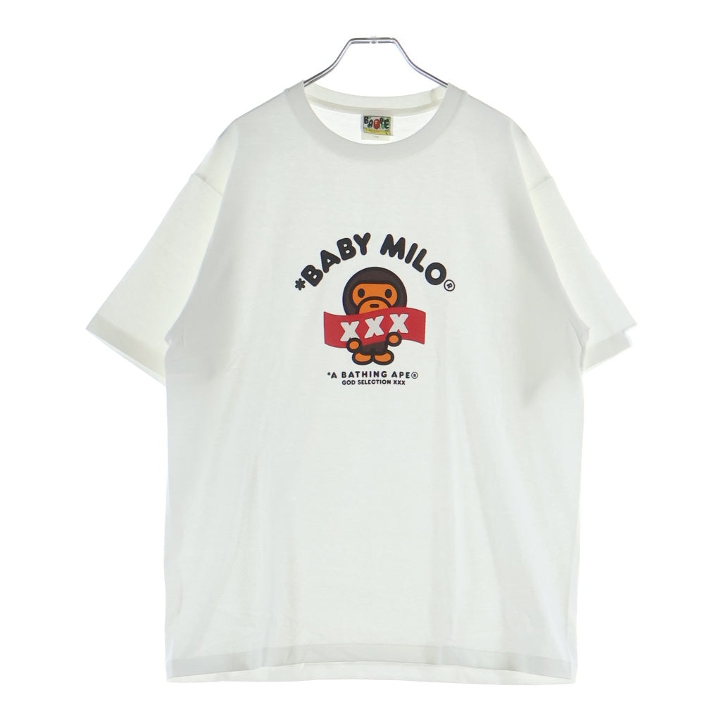 A BATHING APE(アベイシングエイプ) ×GOD SELECTION XXX BABY MILO S/S TEE ゴッドセレクション ベイビーミロ 半袖Tシャツ ホワイト 002TEF731919X