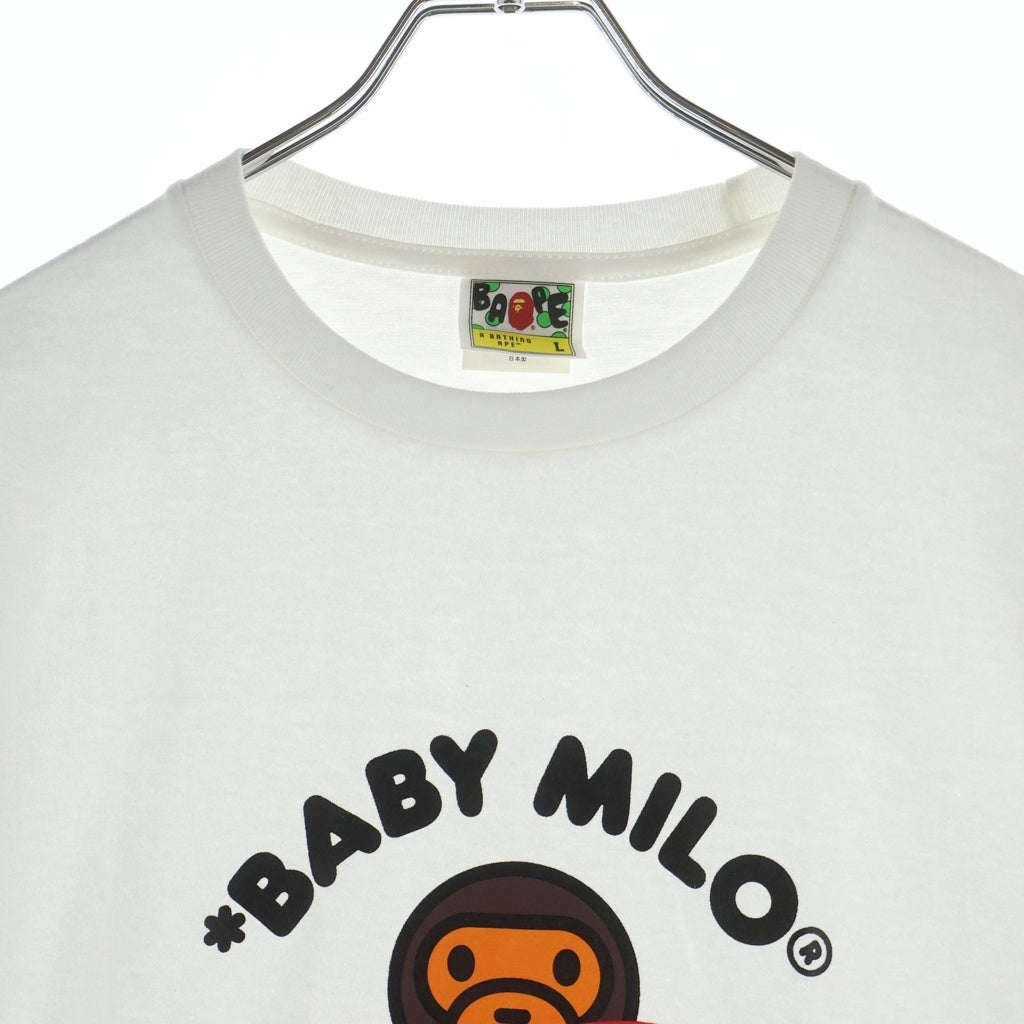 A BATHING APE(アベイシングエイプ) ×GOD SELECTION XXX BABY MILO S/S TEE ゴッドセレクション ベイビーミロ 半袖Tシャツ ホワイト 002TEF731919X