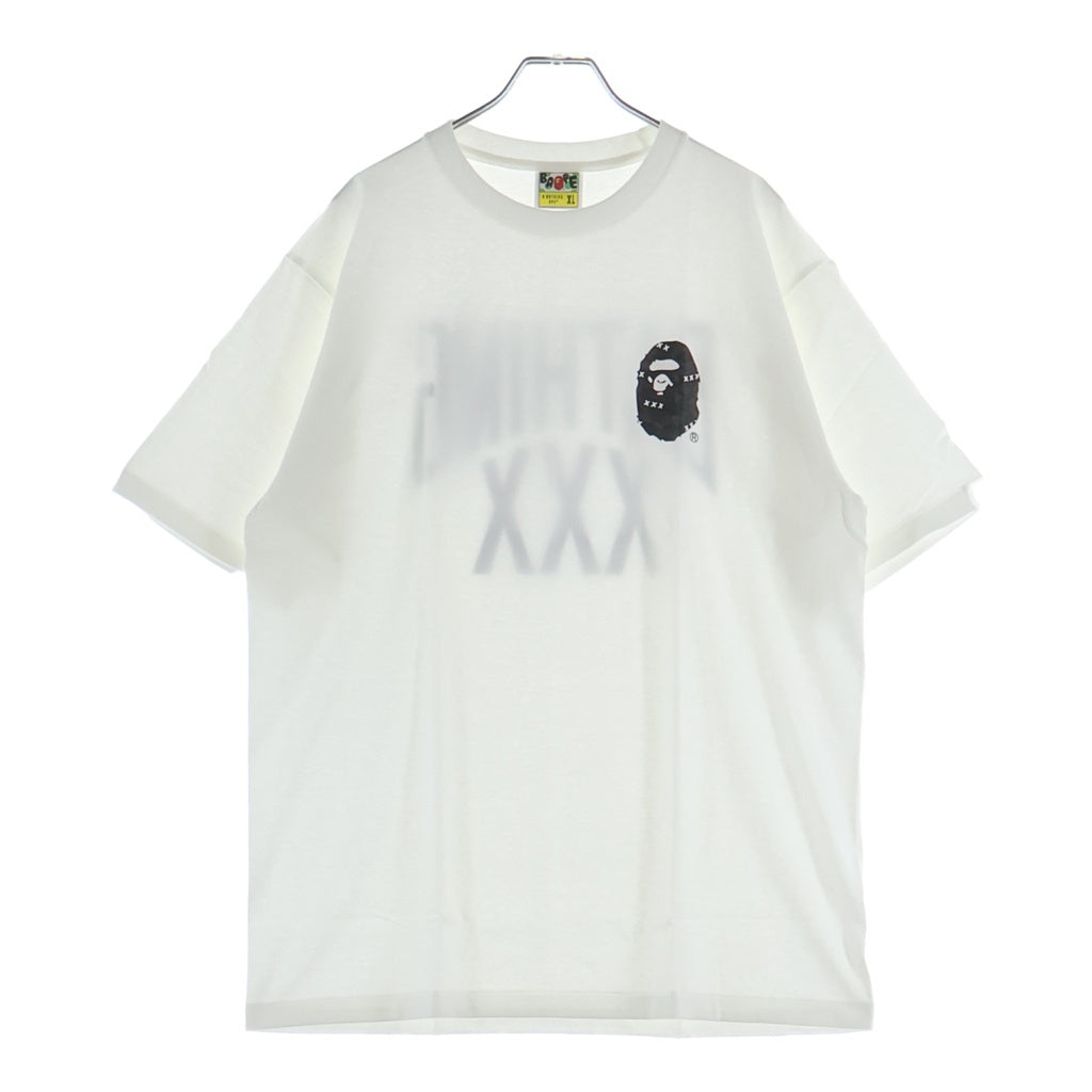 A BATHING APE(アベイシングエイプ) ×GOD SELECTION XXX Small Ape Head S/S Tee ゴッドセレクション サルカモ 半袖Tシャツ ホワイト 001TEF731927X