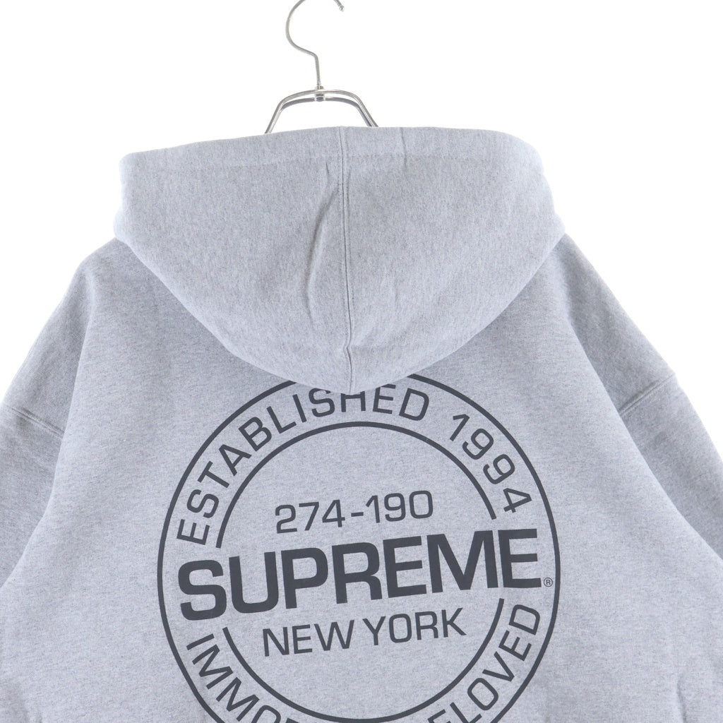 SUPREME(シュプリーム) 24SS Immortal Hooded Sweatshirt イモータル フーディー スウェットプルオーバーパーカー グレー