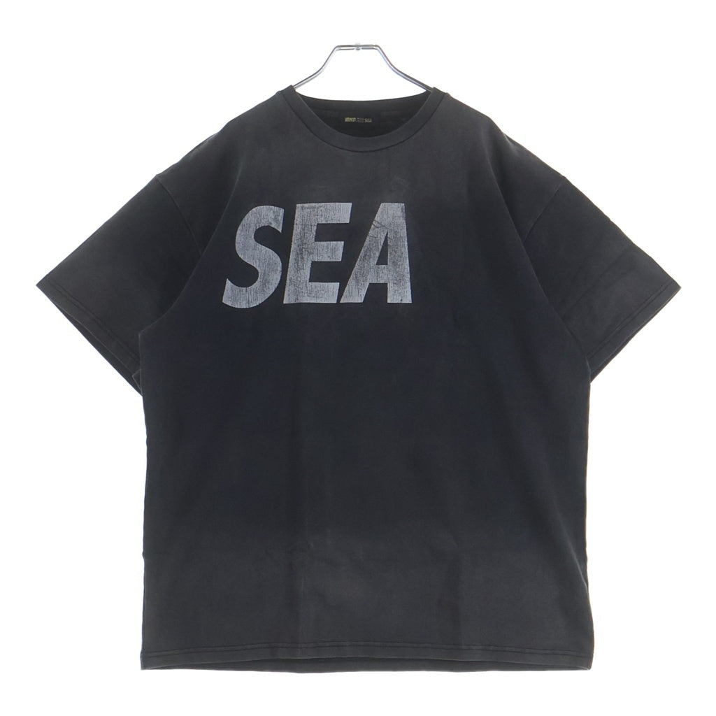 WIND AND SEA(ウィンダンシー) SEA SULFER HERITAGE S/S TEE ロゴプリント サルファー ヘリテージ 半袖Tシャツ カットソー ブラック WDS-O-SIG-24-Q4-CS-03