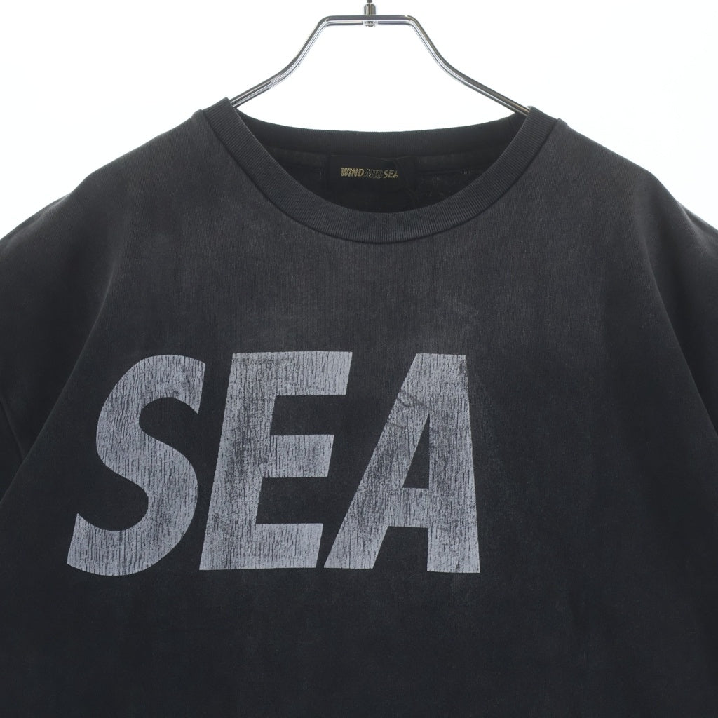 WIND AND SEA(ウィンダンシー) SEA SULFER HERITAGE S/S TEE ロゴプリント サルファー ヘリテージ 半袖Tシャツ カットソー ブラック WDS-O-SIG-24-Q4-CS-03