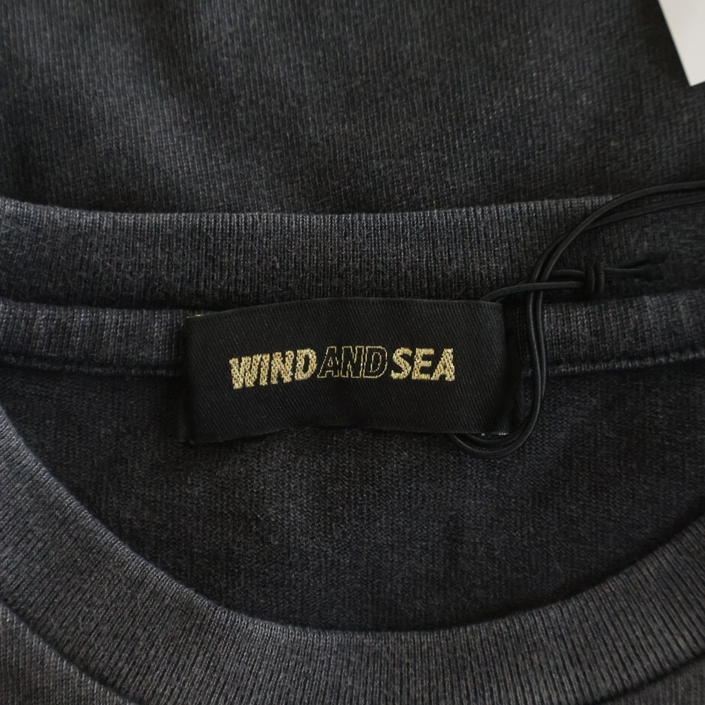 WIND AND SEA(ウィンダンシー) SEA SULFER HERITAGE S/S TEE ロゴプリント サルファー ヘリテージ 半袖Tシャツ カットソー ブラック WDS-O-SIG-24-Q4-CS-03