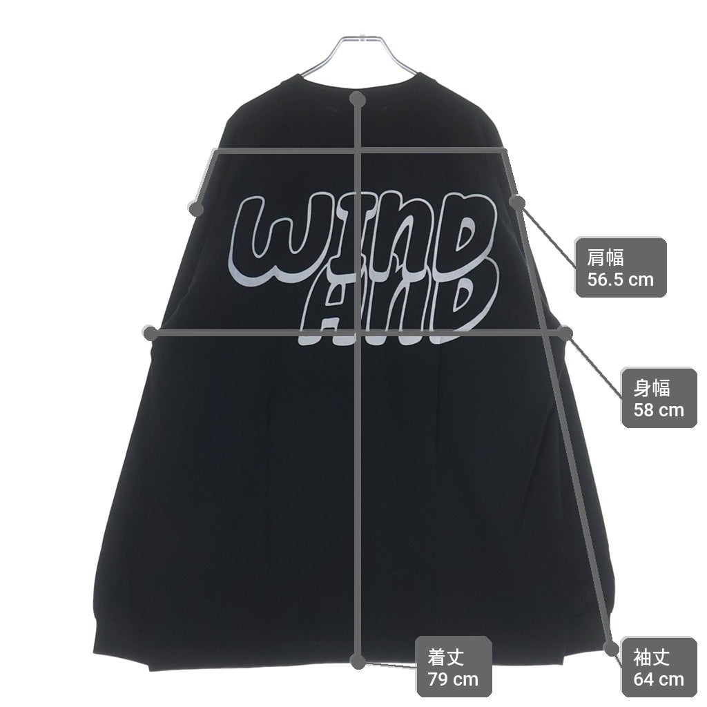 WIND AND SEA(ウィンダンシー) Procject Kabigon L/S Tee プロジェクト カビゴン ポケモン プリント 長袖Tシャツ カットソー ブラック WDS-C-PKM-24-Q2-02