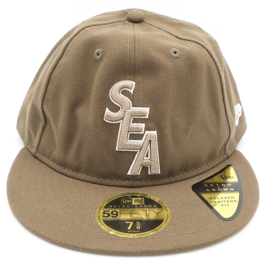 WIND AND SEA(ウィンダンシー) ×NEW ERA 59 FIFTY RETRO CROWN CAP ニューエラ レトロ クラウン ロゴ刺繍 ベースボールキャップ 帽子 ブラウン WDS-C-NERC-23-Q2-AC-01
