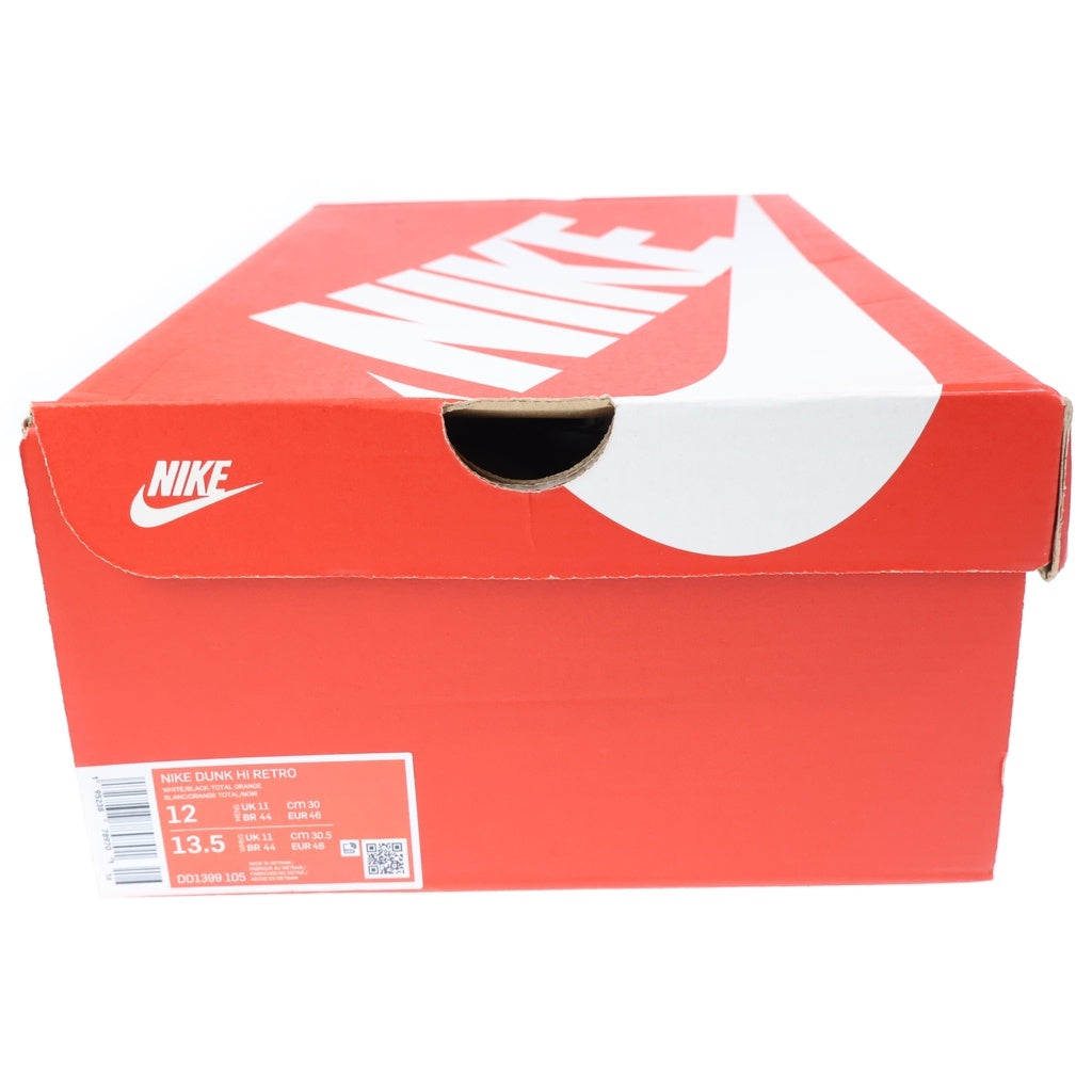 NIKE(ナイキ) DUNK HIGH RETRO CHAMPIONSHIP DD1399-105 ダンク レトロ チャンピオンシップ ハイカットスニーカー ブラック/ホワイト US12/30cm