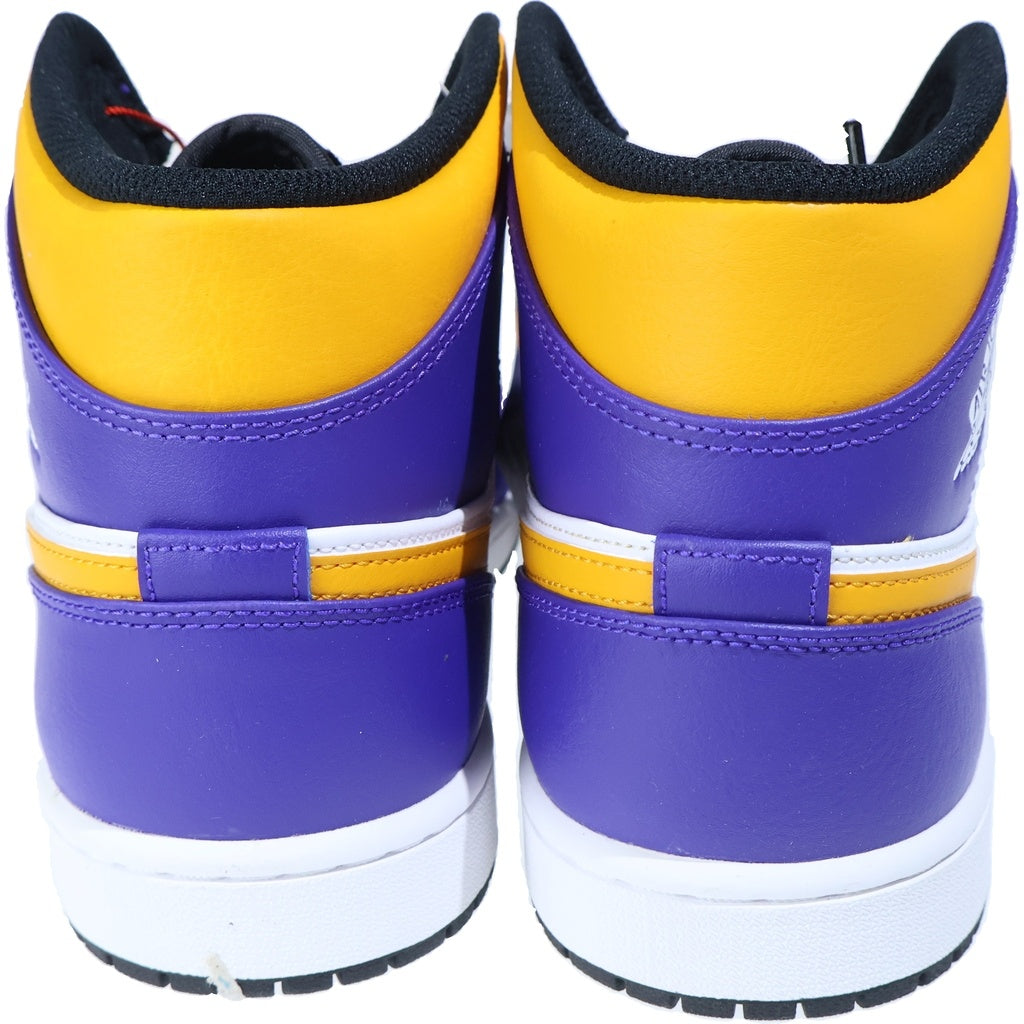 NIKE(ナイキ) AIR JORDAN 1 MID LAKERS DQ8426-517 エアジョーダン1 レイカーズ ミッドカットスニーカー パープル/イエロー US11/29cm
