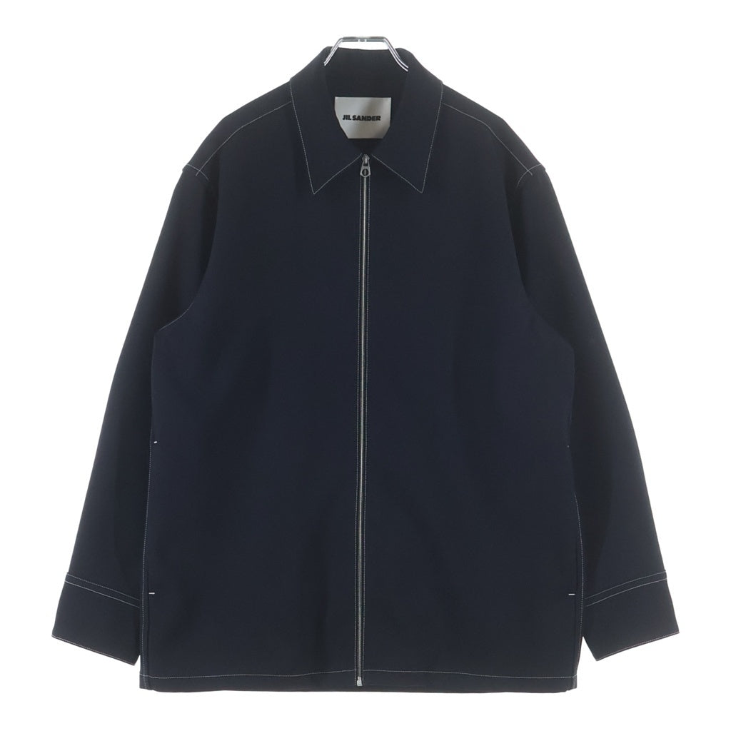JIL SANDER(ジルサンダー) 25SS SERGE ZIP UP SHIRT ステッチデザイン
