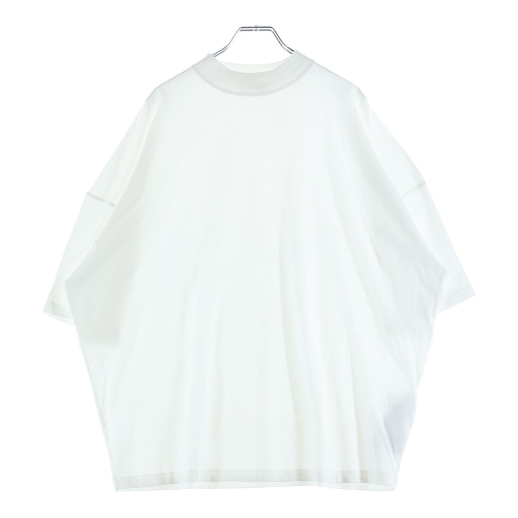 JIL SANDER(ジルサンダー) 23SS モックネック オーバーサイズ 半袖Tシャツ カットソー ホワイト J21GC0005 J45084