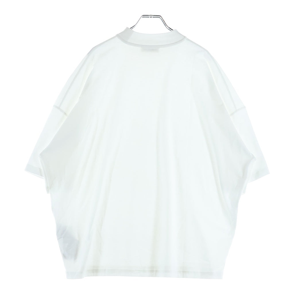 JIL SANDER(ジルサンダー) 23SS モックネック オーバーサイズ 半袖Tシャツ カットソー ホワイト J21GC0005 J45084