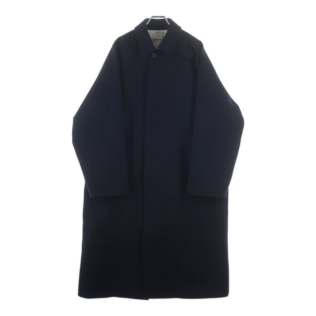 ATON(エイトン) 別注 SUPER 160S DOUBLE SAXONY BALMACAAN COAT 2 ウール ダブルサクソニー バルマカーンコート ネイビー SCAGGW6972