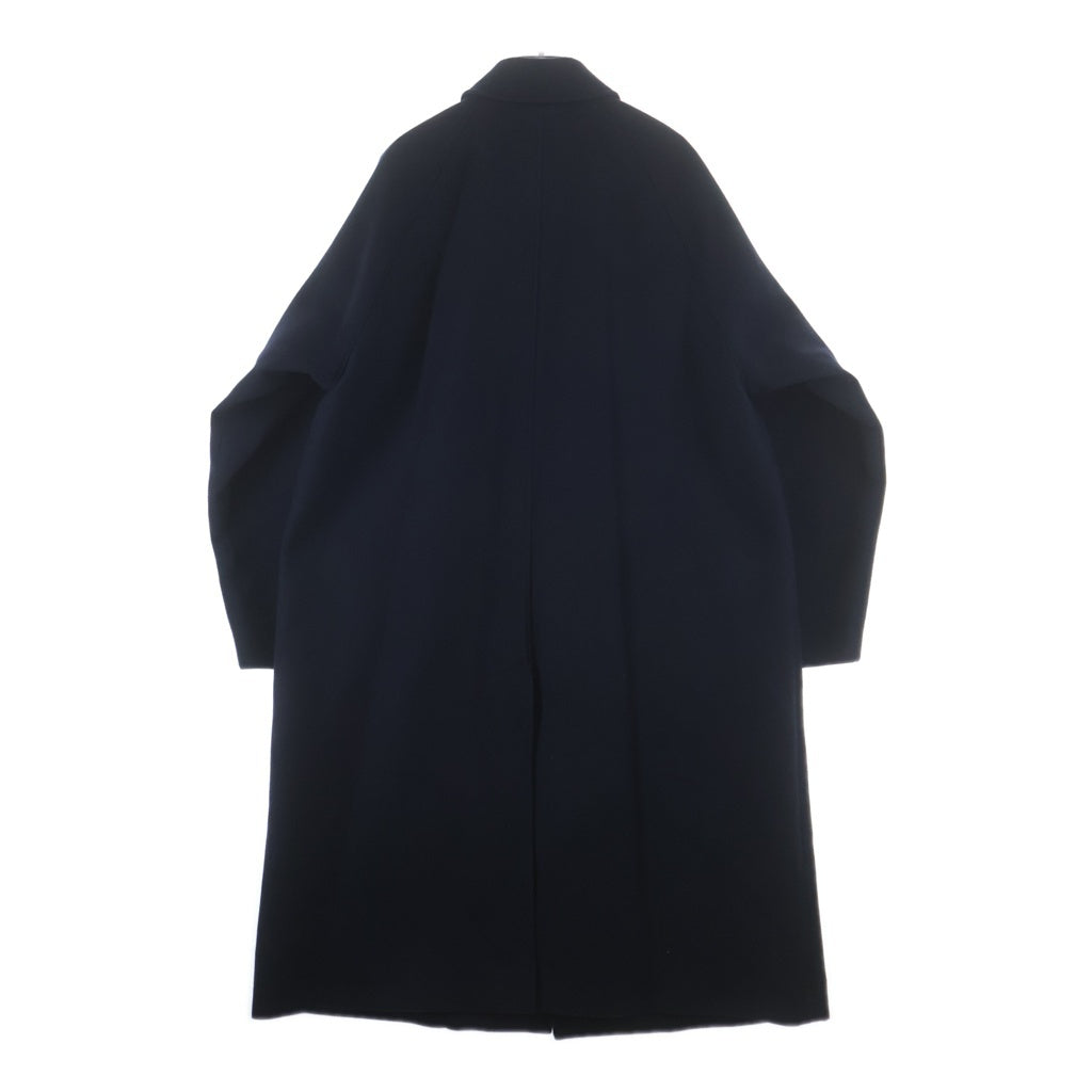 ATON(エイトン) 別注 SUPER 160S DOUBLE SAXONY BALMACAAN COAT 2 ウール ダブルサクソニー バルマカーンコート ネイビー SCAGGW6972