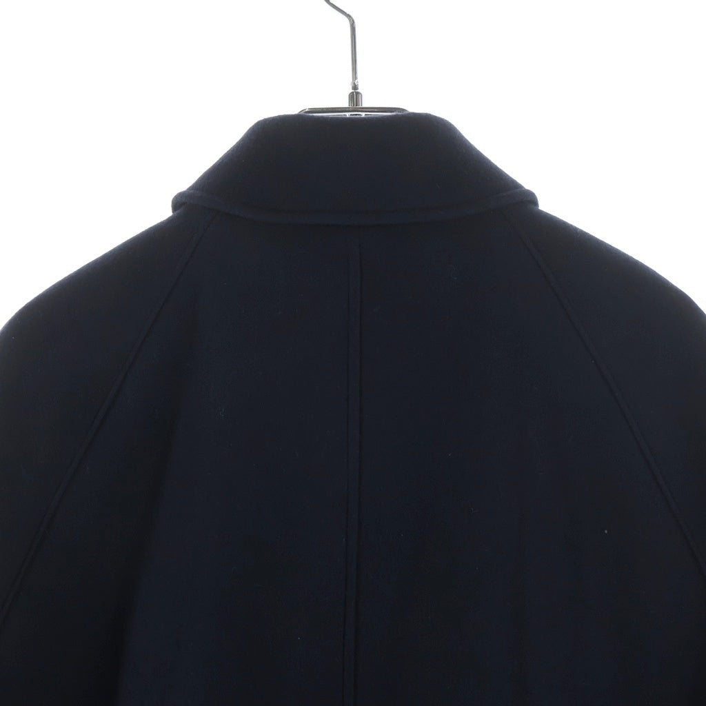 ATON(エイトン) 別注 SUPER 160S DOUBLE SAXONY BALMACAAN COAT 2 ウール ダブルサクソニー バルマカーンコート ネイビー SCAGGW6972