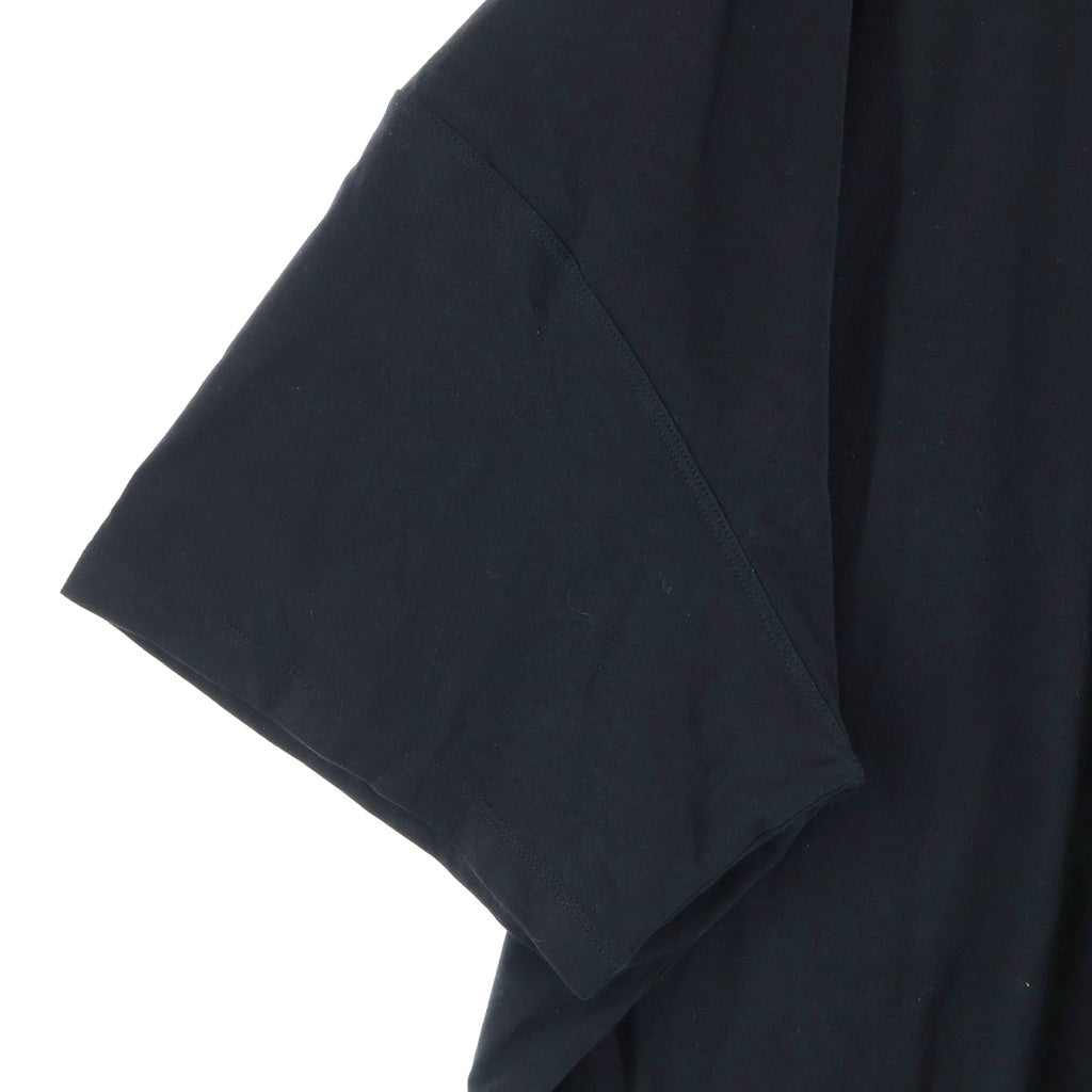 JIL SANDER(ジルサンダー) 23SS モックネック オーバーサイズ 半袖Tシャツ カットソー ブラック J21GC0005 J45084