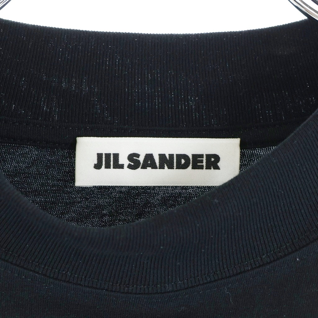 JIL SANDER(ジルサンダー) 23SS モックネック オーバーサイズ 半袖Tシャツ カットソー ブラック J21GC0005 J45084