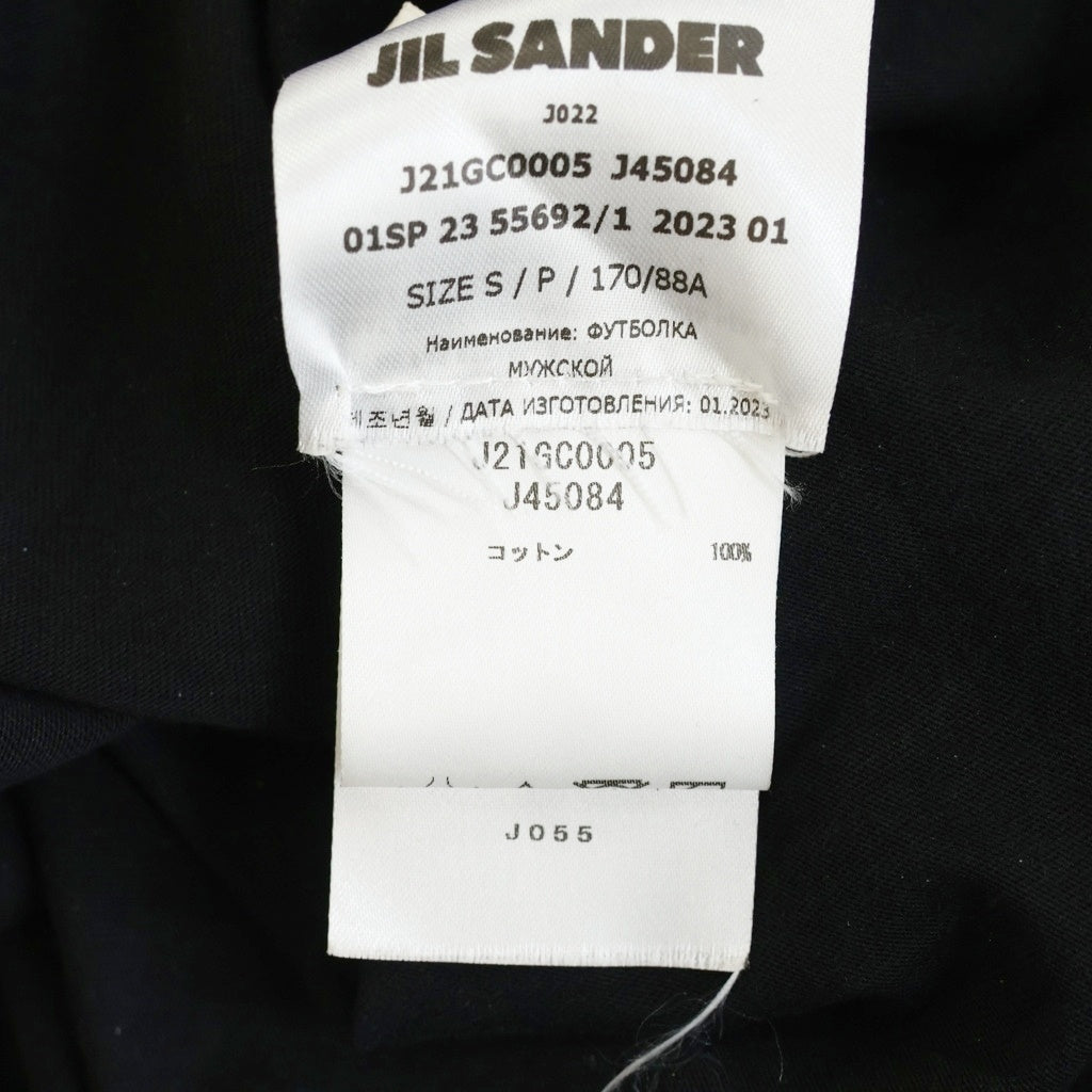 JIL SANDER(ジルサンダー) 23SS モックネック オーバーサイズ 半袖Tシャツ カットソー ブラック J21GC0005 J45084
