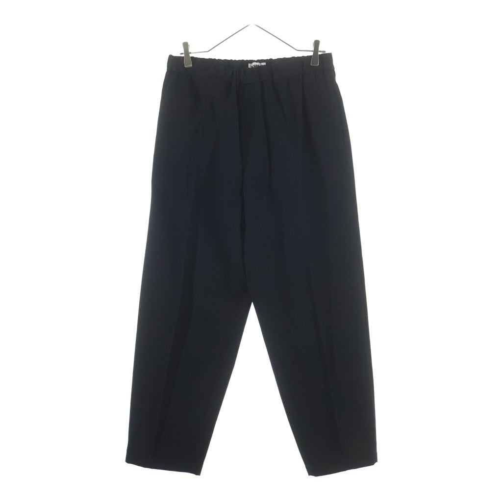 JIL SANDER(ジルサンダー) 24AW TROUSER ポリエステルギャバジン テーパード トラウザー イージーパンツ スラックスパンツ ブラック J21KA0012 J40002