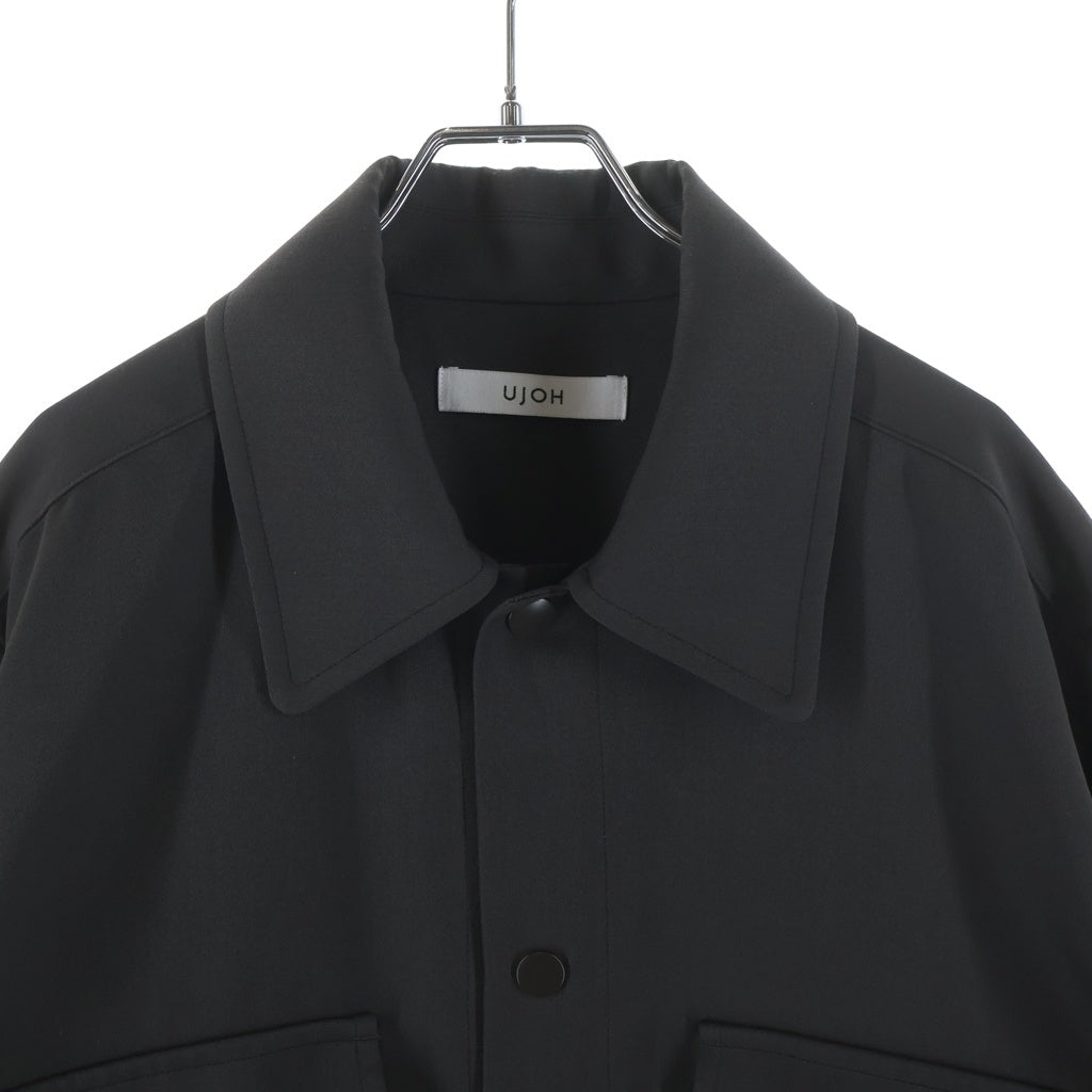 Ujoh(ウジョー) RIB SHIRT BLOUSON リブ 長袖シャツ ブルゾン ブラウン M753-B52-900