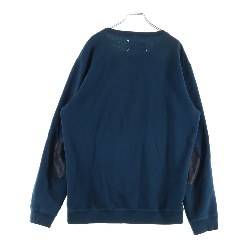 Maison Margiela(メゾンマルジェラ) 14AW エルボーパッチ クルーネック スウェットトレーナー グリーン S50GU0014